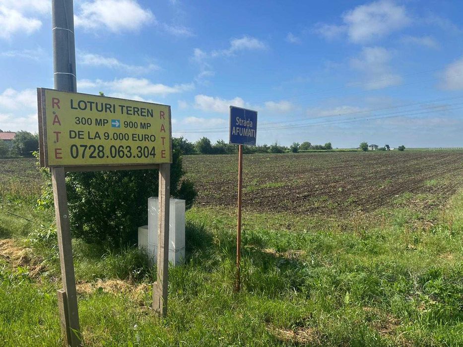 Frumusani Teren 300 mp-Strada populata