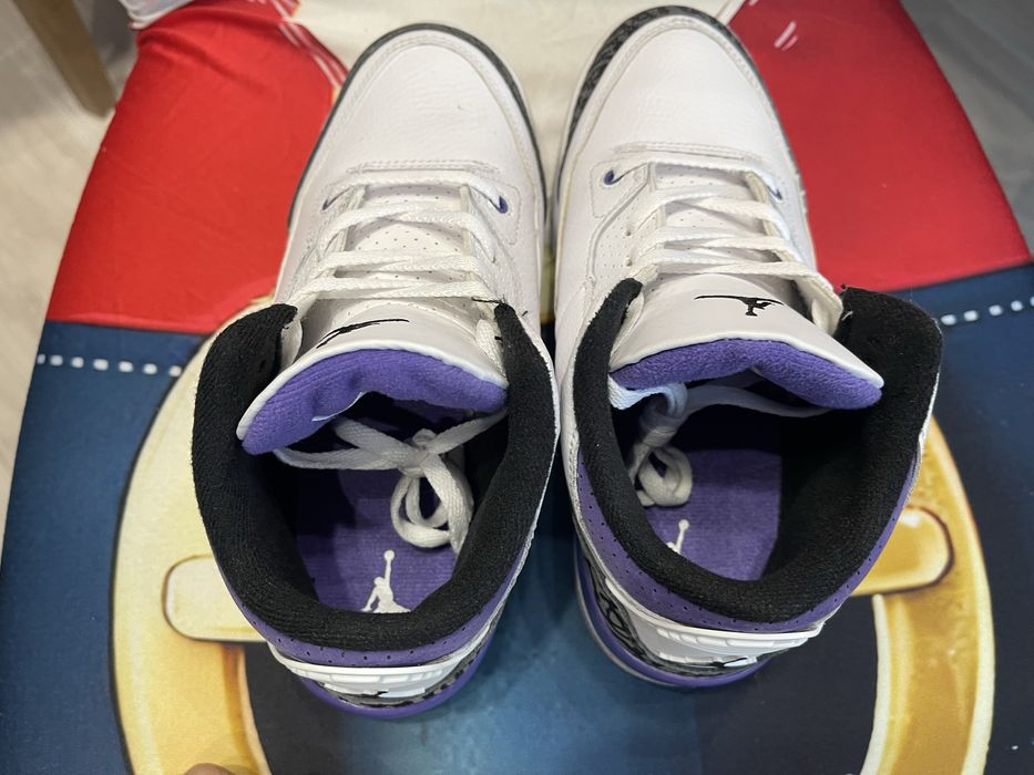 35 Детски Маратонки Nike Air Jordan 3 Retro Dark Iris Purple Basket