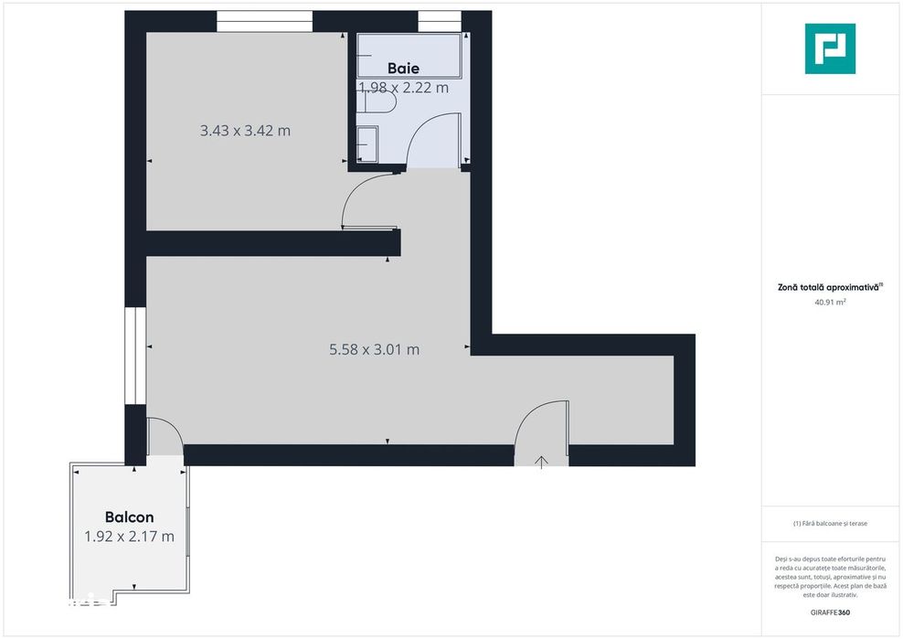 Apartament cu 2 camere  în Giroc