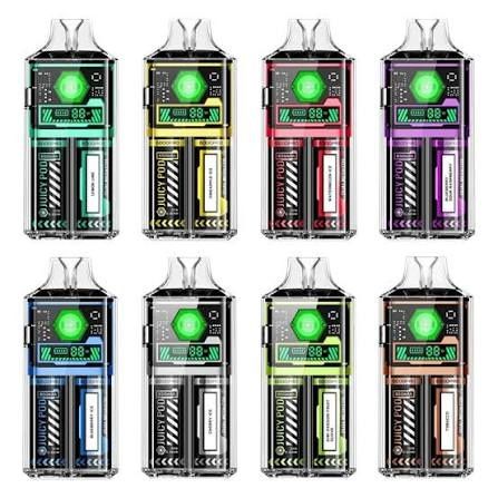 Pachet 10 Bucati Vape 6000 Puffs Jucy Pod Reincarcabil Reglaj Putere Display