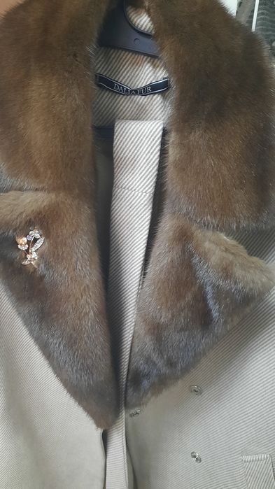 Пальто воротник норка