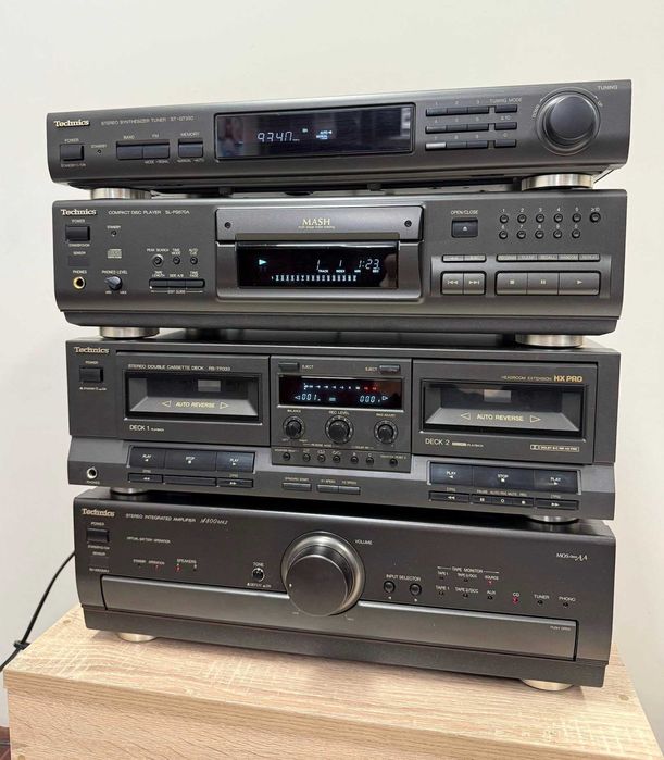 Ретро аудио система - сет TECHNICS - усилвател, сд плеър, дек и тунер