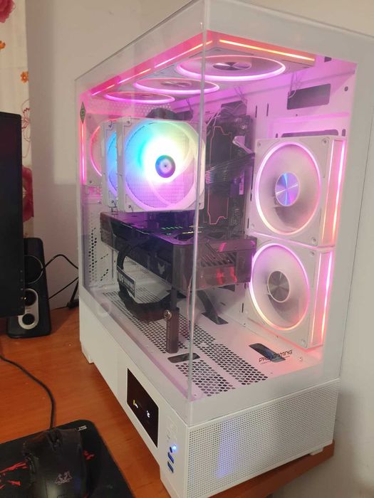 unitate pc ryzen 7 9800x3d cu amd rx 7800xt de 16 gb-noua alba