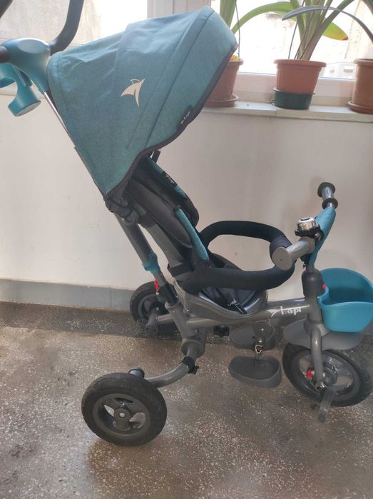 Tricicletă copil, spațioasă, reversibilă, pliabila