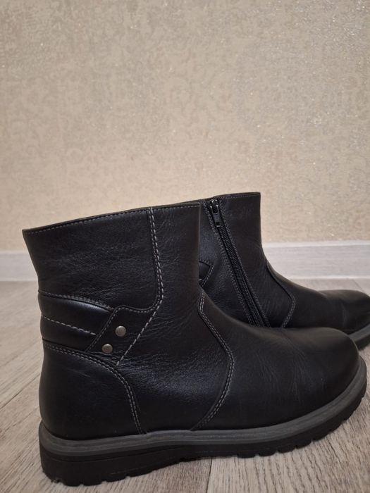 мужские сапоги  кожа