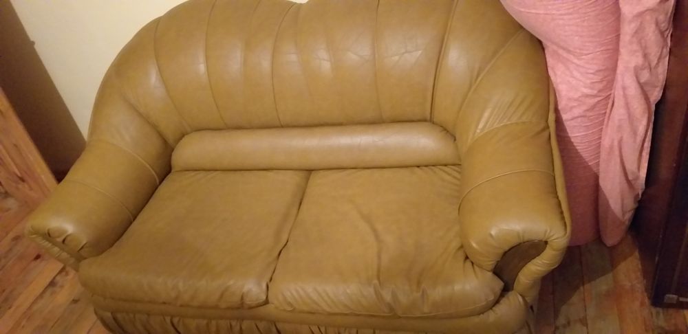 Холна кожена мека мебел