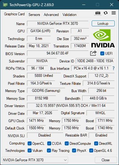 Видео карта Nvidia Inno3d RTX 3070