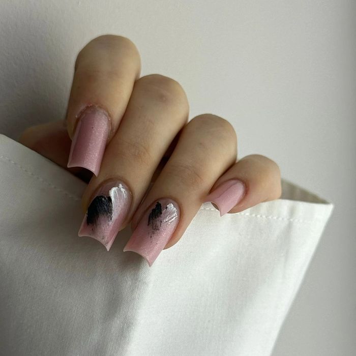 Manichiura SLIM , Gel pe unghia naturala,  Construcție gel, Oja semi