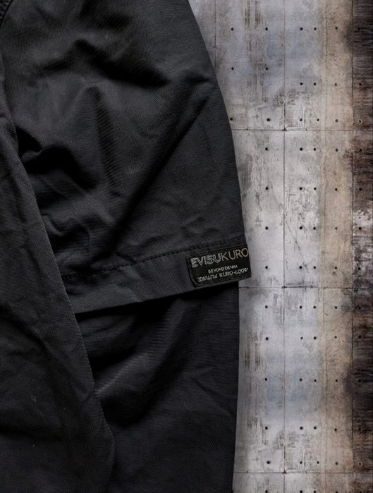 Evisu Kuro Logo Print Multi Pocket Mock 2 in 1 Tech Shirt