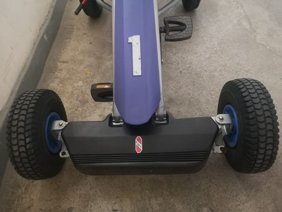 Cart/Kart cu pedale pentru copii PUKY F600 L 5-10 ani gri/negru