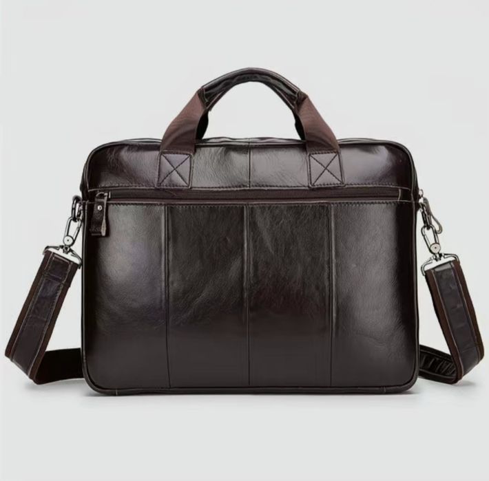 Межская сумка для ноутбука из 100% натуральной кожи портфель мужской