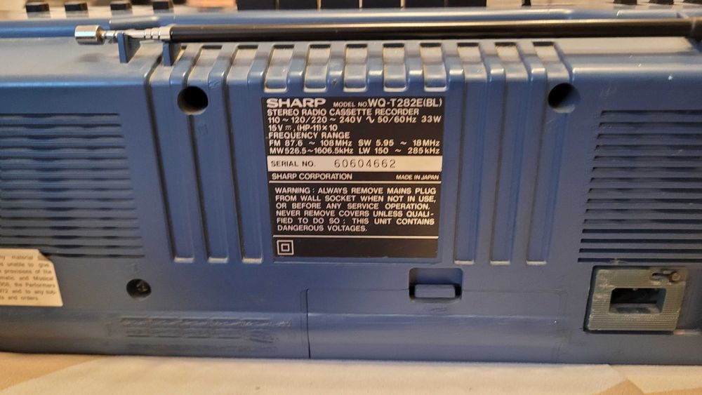 Sharp WQ-T282 Dublu Radio Casetofon cu AUX