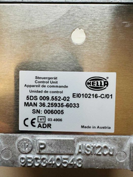 Unitate de control al luminii MAN  HELLA 5DS009 552-011