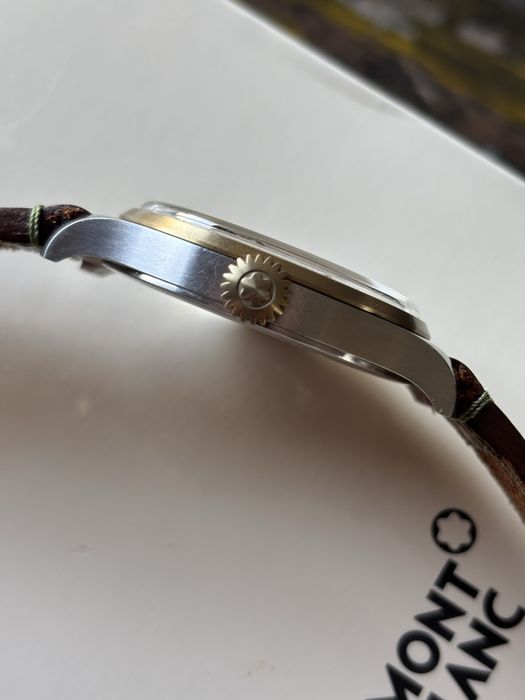 Montblanc-1858 мъжки швейцарски автомат,военен винтидж стил 44 мм фул