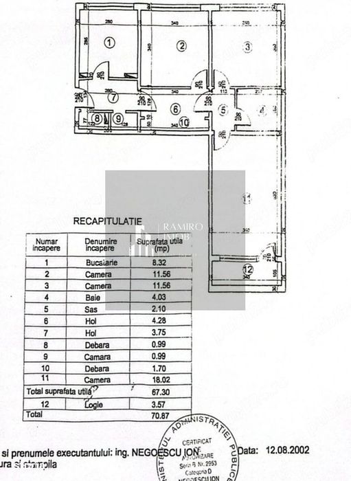 Apartament 3 camere 71 mp etaj 2 Turnu Magurele / Grand arena