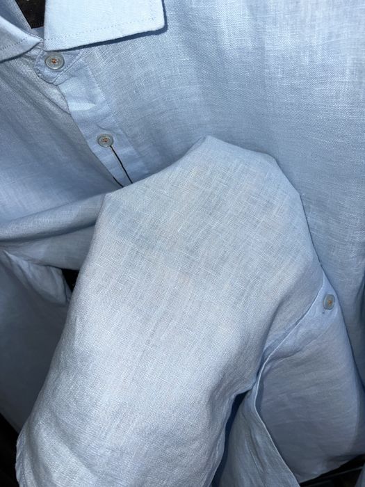 Льняные рубашки мужские, M, L, XL, 2XL, 3XL (48,50,52,54,56)