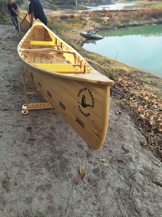 Авторское каноэ из сосновой рейки