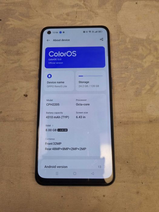 Oppo reno 5lite cph2205 128gb neverlocked
