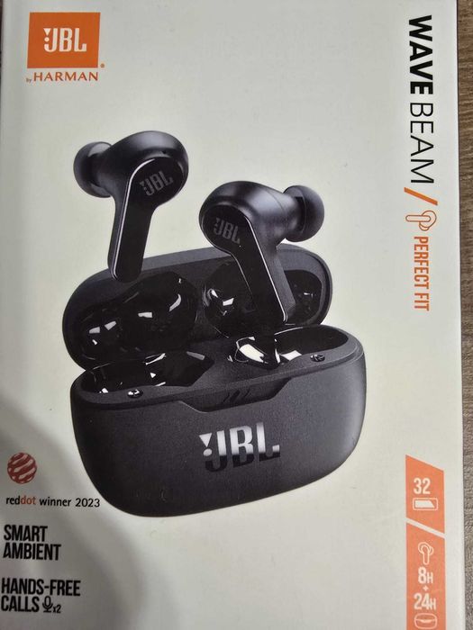 Casti True Wireless JBL Wave Beam, Bluetooth, Negru