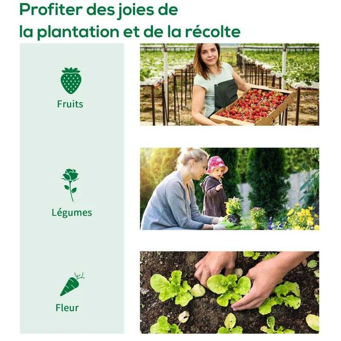 Тунелна оранжерия Outsunny Garden 6 м² 3Д x 2Ш x 2В м