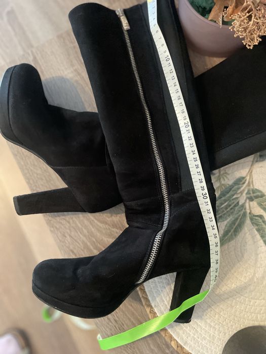 Cizme cu toc din piele intoarsa Lavoratione Artigiana