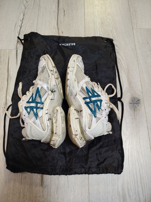 Vand Balenciaga Runners Blue Graffiti