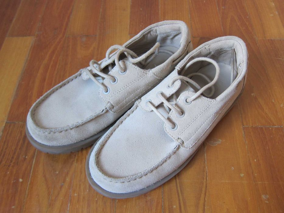 Pantofi eleganți/mocasini ca NOI Zara 33 20,9cm | copii/băiat | piele întoarsă cusuți șireturi