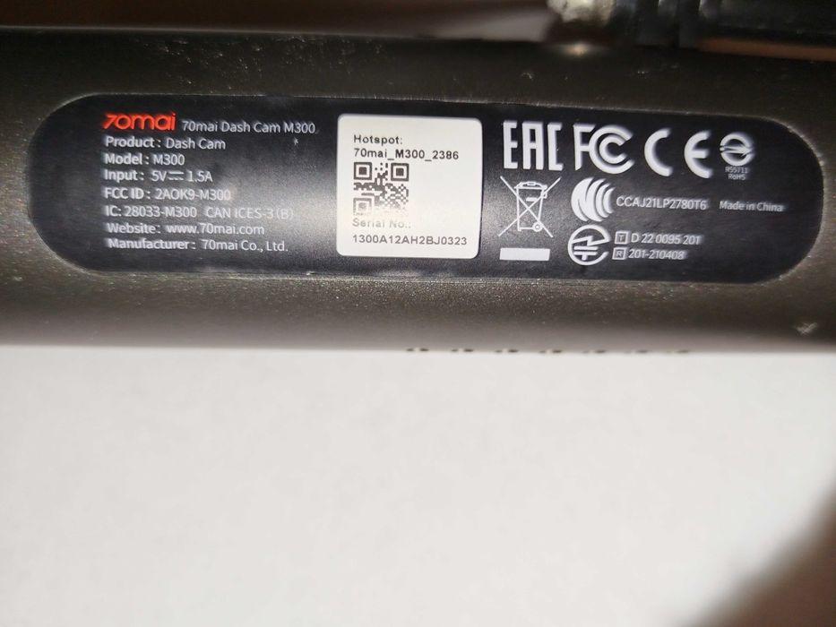 70mai Dash Cam M300 – без кабел