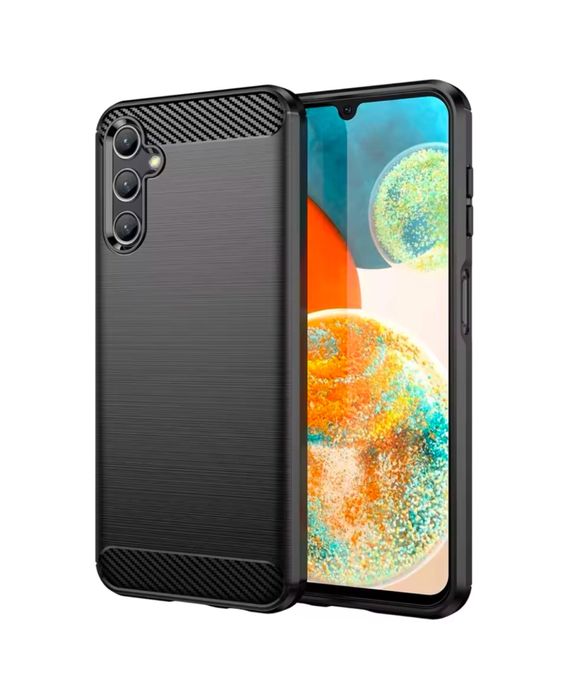 Samsung A34/A54/A35/A55/S24 FE - Husa Silicon Carbon Insert Neagra