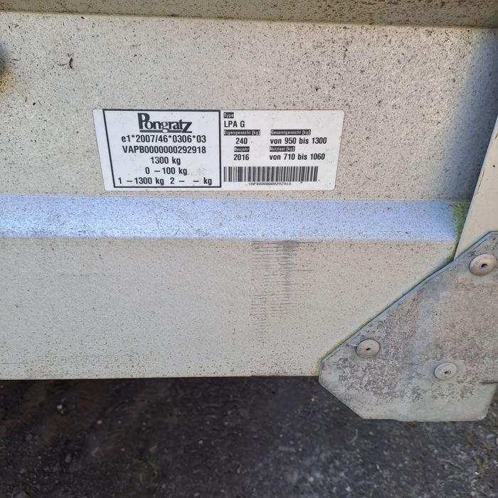 Remorca Pongratz LPA 250/12