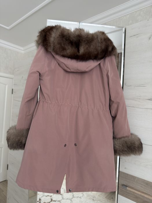 Парка с натуральным мехом песца