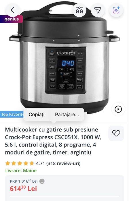 Crock-pot (utilizat de 2 ori)