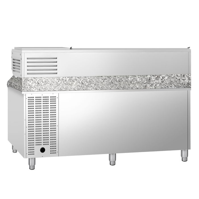 Masa rece Pizza Granit 3 dulapuri + Saladeta