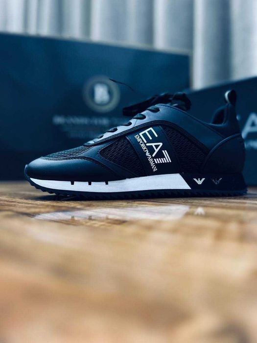 Emporio Armani EA7 мужские кроссовки в черном цвете РАЗМЕР 43,44