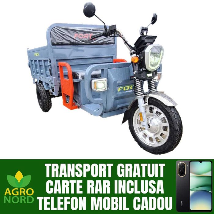 Triciclu Forte 1000Cargo cu bena basculabila si reductor cu 6 viteze