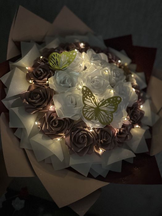 Цветы из ленты ручная работа