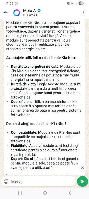 Baterii fotovoltaice. Module Kia niro