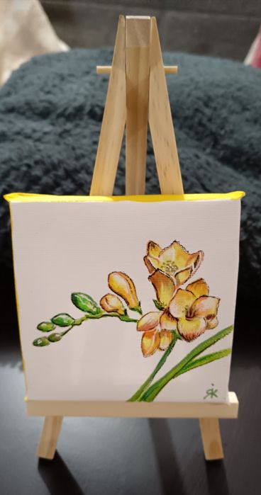 Цветя на малки платна, 10/10 см