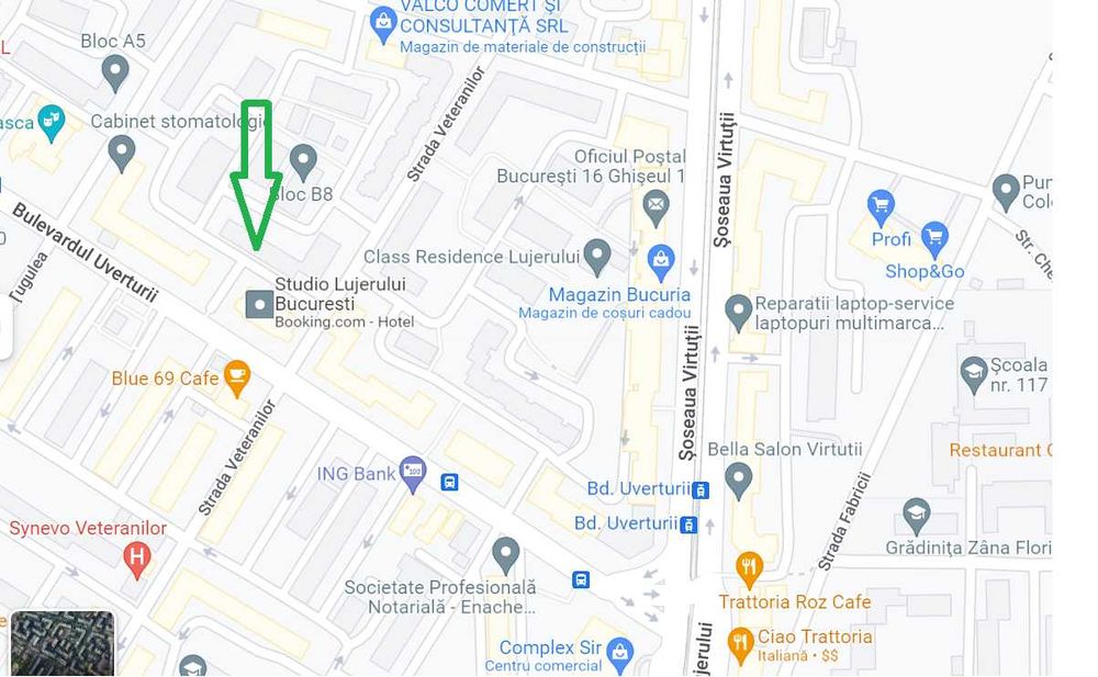 Garsoniera Orsova/ Veteranilor Lujerului 40 m2, et 3/4, bloc 1990.