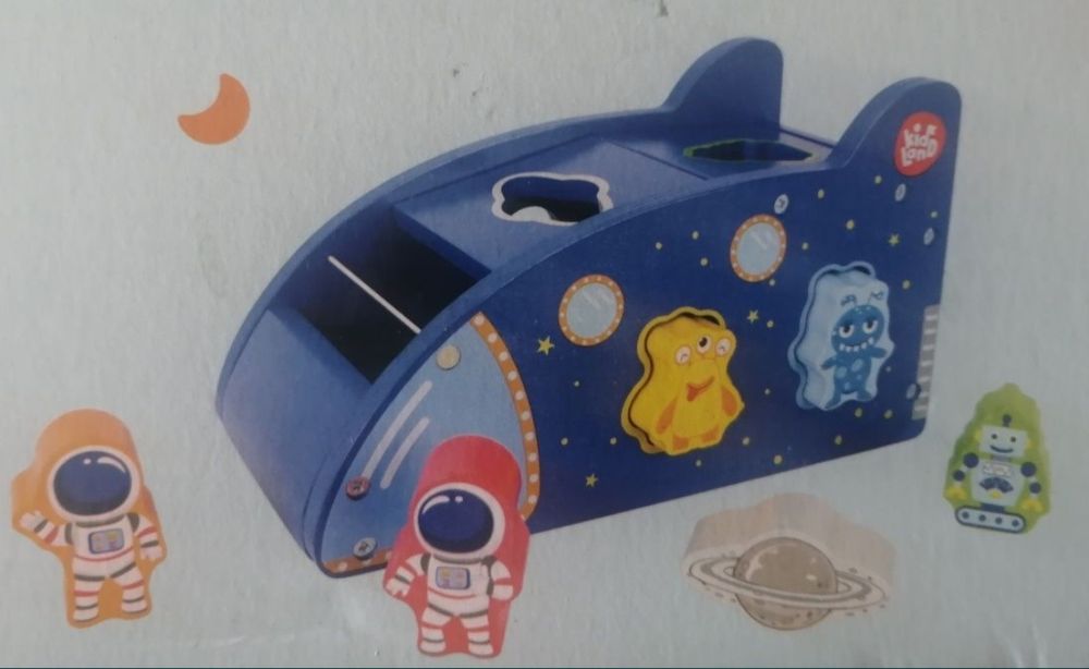 Дървен сортер совалка,дървена играчка