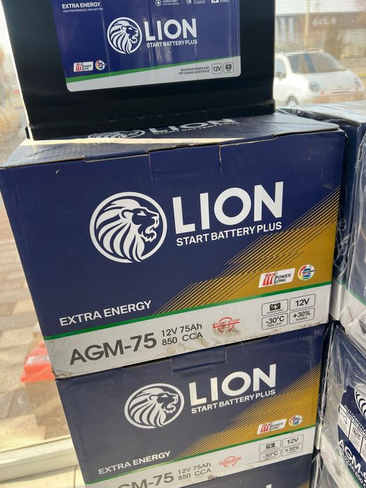Lion 75A EFB AGM start stop li moshinala uchun