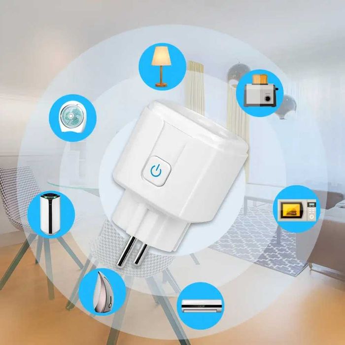Priză Inteligentă Tuya 20A — Control de pe telefon | NOUĂ