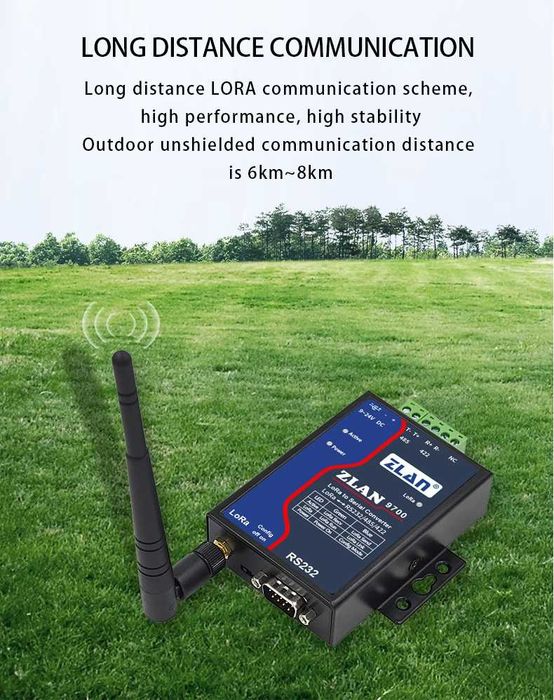 LORA ZLAN9743 IoT device Ethernet modbus rs485 wireless module