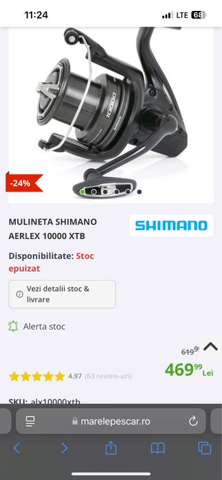 Mulineta Shimano Aerlex 10000 XTB + tambur rezerva