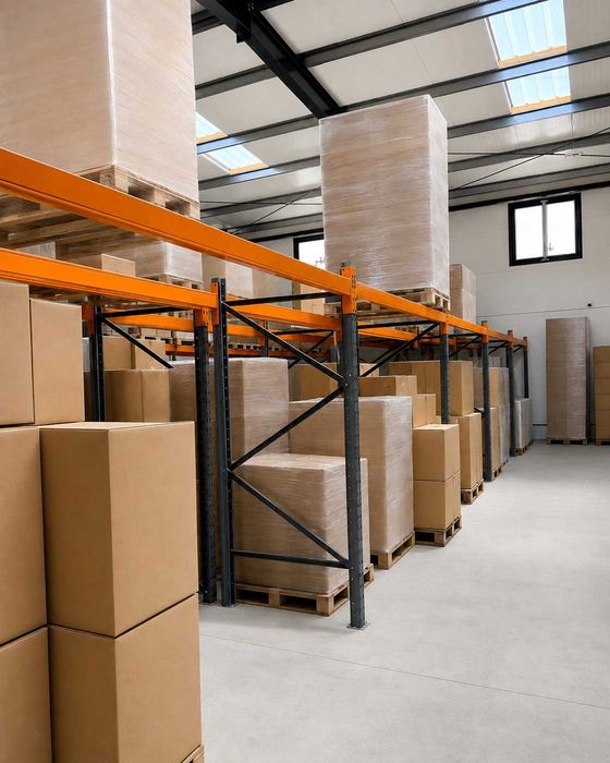 Rafturi Metalice Paleti Heavy Duty – 82 traverse x 2.70 m + Rame + Polite – Set Complet Depozit Pana In 600 mp