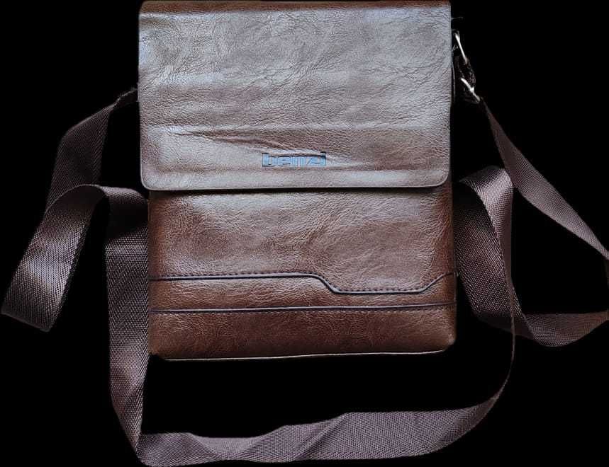 Geanta de umăr, Piele Ecologica, brand BENZI, BZ 5308 B, Maro.