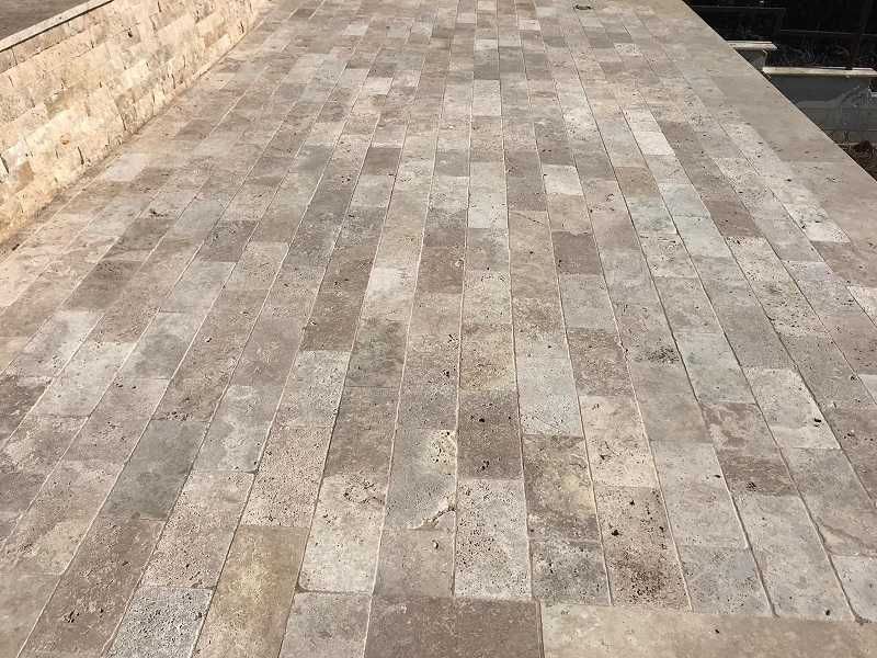 Piatra naturala/pavaj travertin/travertin Walnut 15.2 x 30.5 x 3 cm