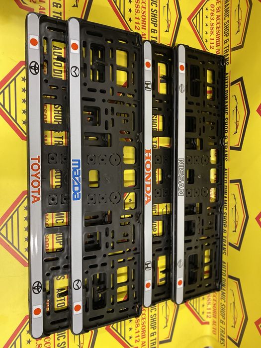 Set 2 suporti numar numere inmatriculare Honda Toyota