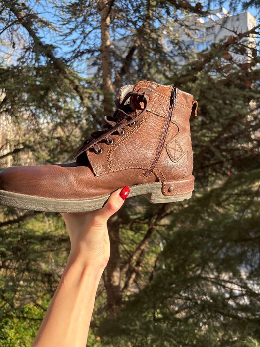 Мъжки ботуши от естествена кожа за зима