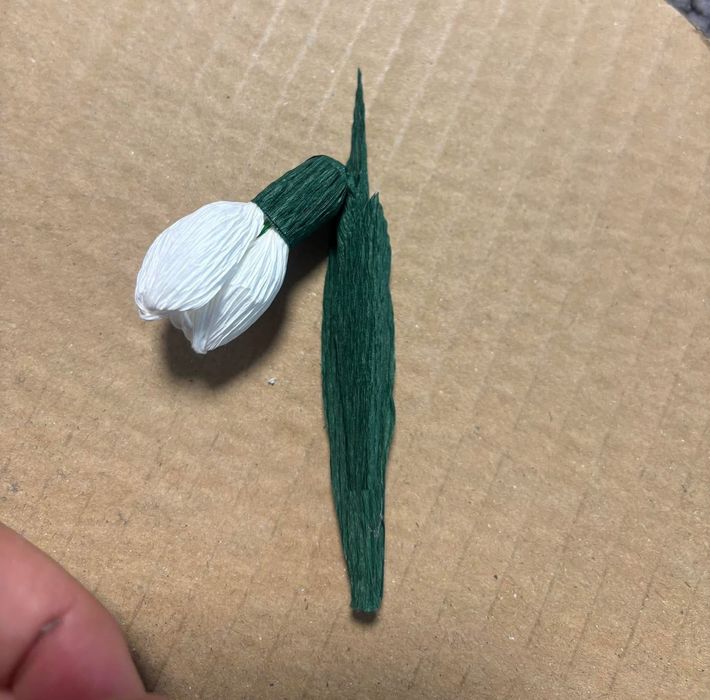 Кокичета и минзухари  от креп хартия